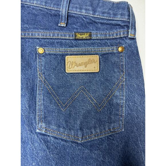 Wrangler 13MWZ Men's Regular Fit Straight Leg Western Blue Jeans - Size 40x33.5 - Picture 5 of 6